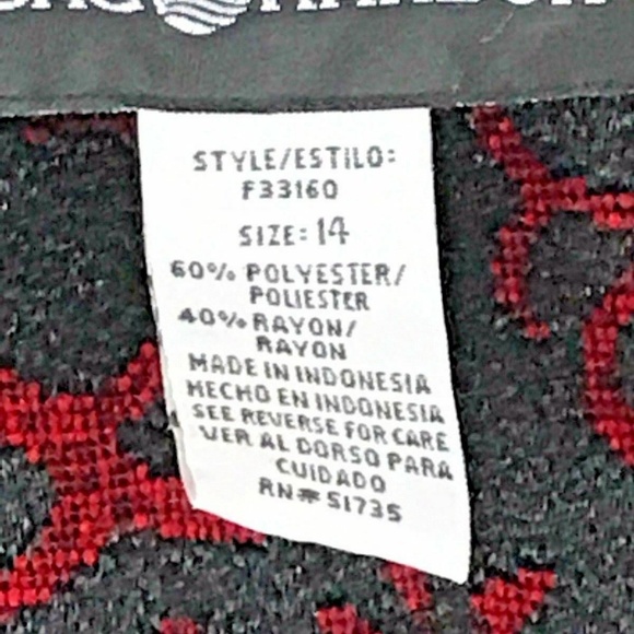 Sag Harbor Women’s Size 14 Red with Black Jacket - Picture 6 of 8